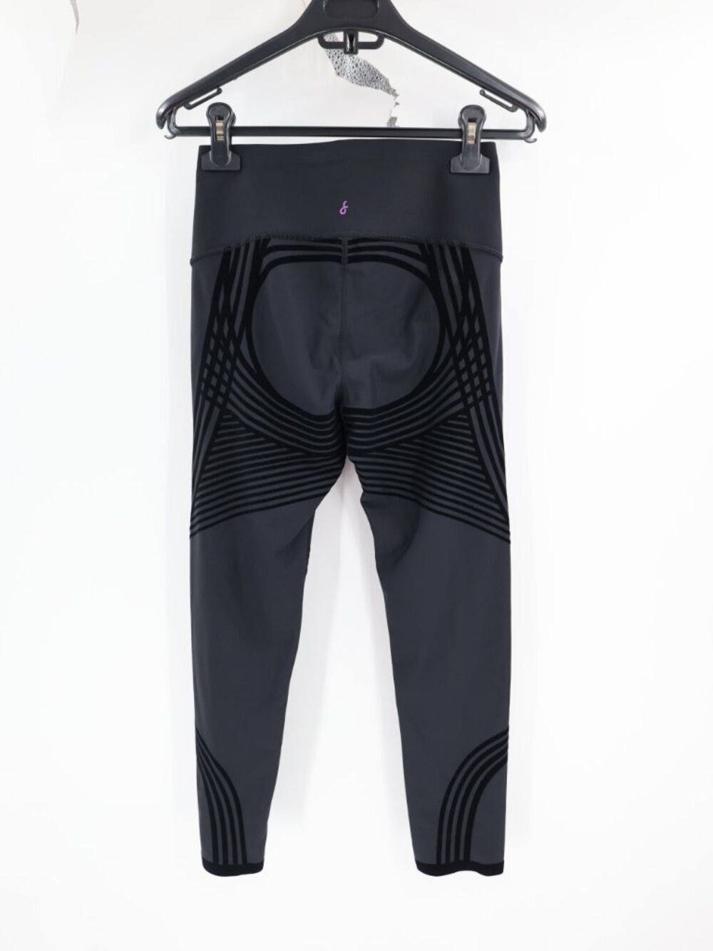 Fanka Leggings Women 28 Body Sculpt reversible Graphic Compression Workout Black